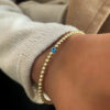 585-GOLD-ARMBAND---TÜRKISE-PERLE-