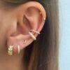 585 GOLD OHRRING - EAR CUFF HOOPS2