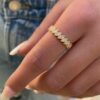 585 GOLD RING - LINES